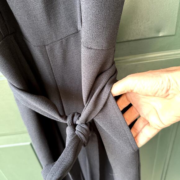 Allworthy Sz S Black Full Length Jumpsuit w/ Lace Bodice QVC Hunter McGrady - Picture 2 of 7